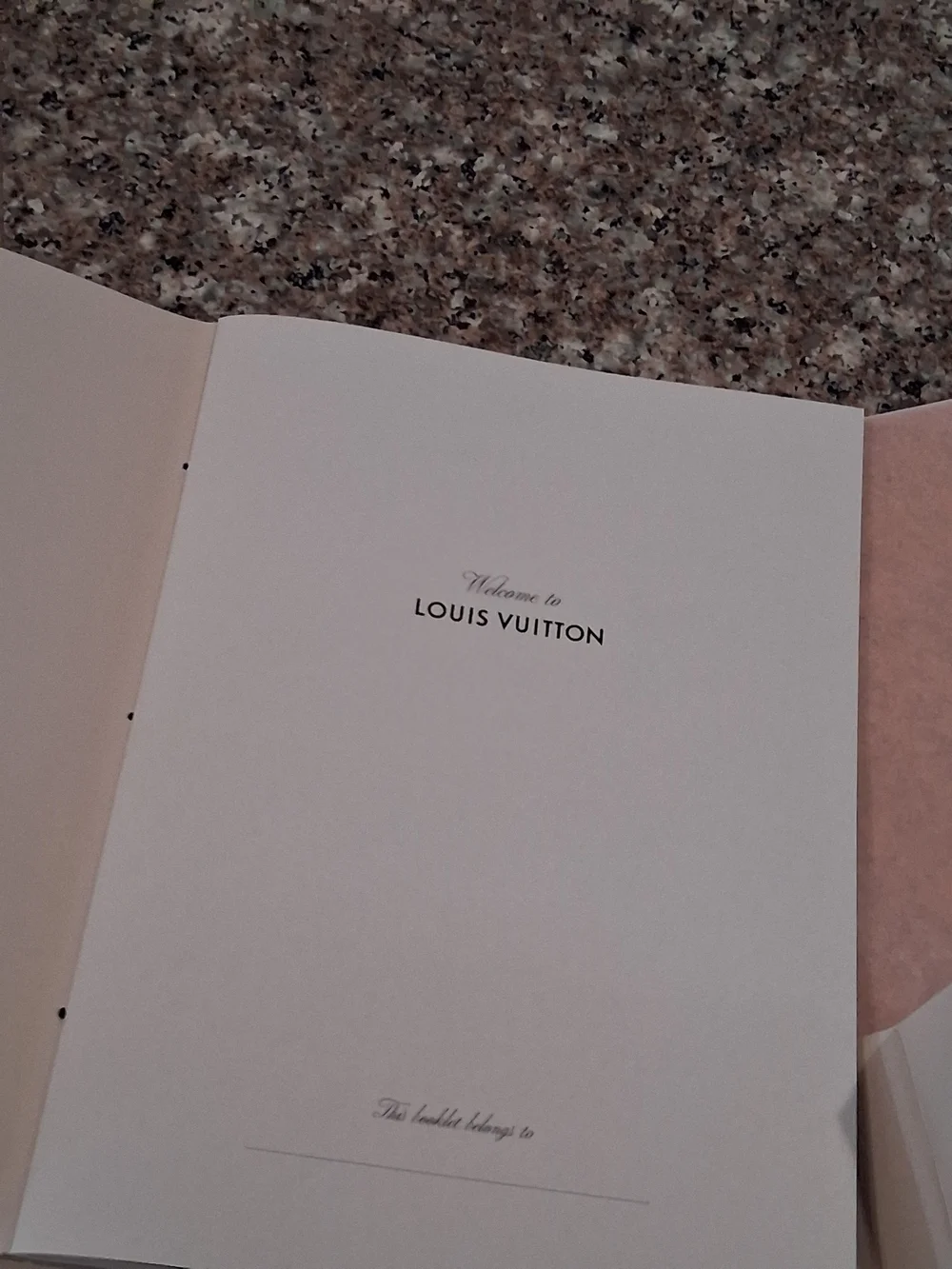 RARE Louis Vuitton Welcome Folder NEW EMPLOYEES Black Ribbon.Very NICE